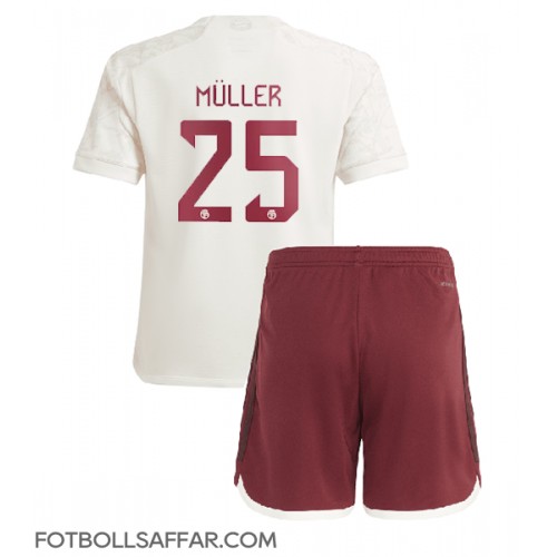 Bayern Munich Thomas Muller #25 Tredje Dräkt Barn 2023-24 Kortärmad (+ Korta byxor)
